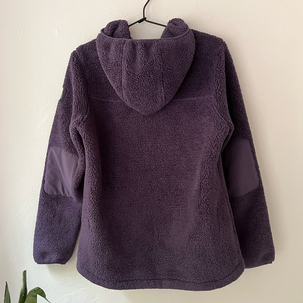 THE NORTH FACE CAMPSHIRE 1/2 ZIP HIGH PLUSH FLEECE ANORAK HOODIE IN PURPLE S - Picture 4 of 4